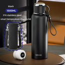 Botella térmica con aislamiento al vacío y taza inteligente