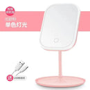 Espejo de tocador LED inteligente ajustable, monocromático 3 colores