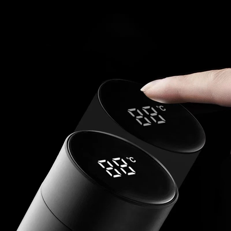 Termo inteligente de acero inoxidable de 500 ml con termómetro