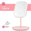 Espejo de tocador LED inteligente ajustable, monocromático 3 colores